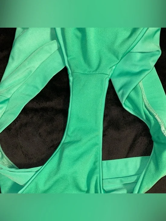 Green High Waisted Bikini Bottoms - Picture 6 of 6